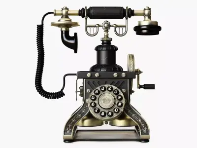 Eiffel Tower 1892 reproduction phone Low-poly 3D model