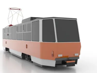 Tatra T6A2B Low Low-poly 3D model