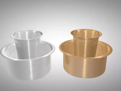 Tumbler and Saucer Low-poly 3D model