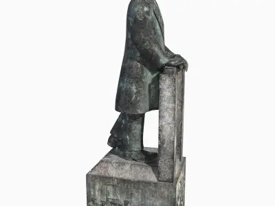 Lenin statue Low-poly 3D model