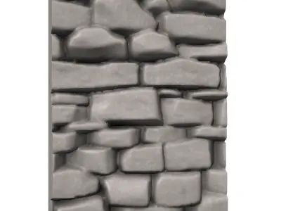 Moss Covered Cobblestone Facade 3D print model purchase