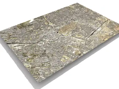 Cityscape Berlin Germany Fragment of the city 3D model
