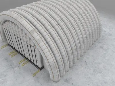 LHBP Hangar 5 Low-poly 3D model