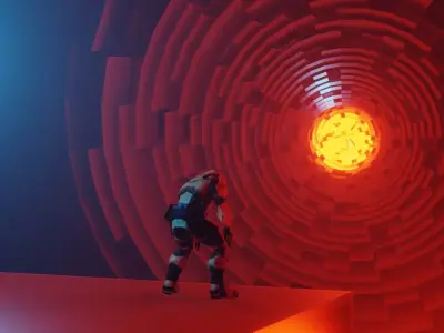 Exterior Sci-Fi Environment Animation 3D model