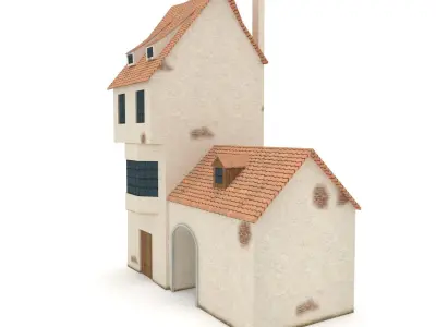 Medieval Building Blacksmiths House Low-poly 3D model