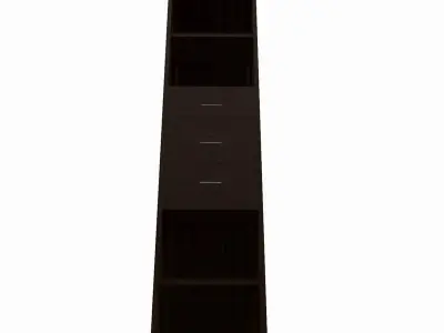 Narrow wooden shelf 3D model
