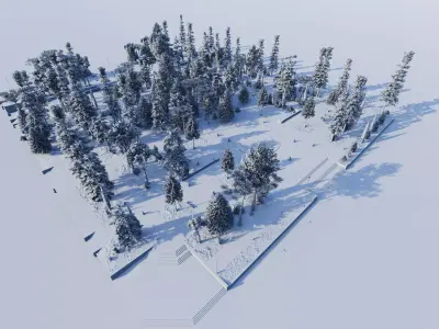 public park-Private Park Landscape -Park Center 3D model