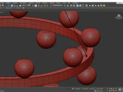 Contemporary Wood Hanging Low-poly 3D model