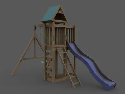 PBR Playground Jungle Gym 02 Low-poly 3D model