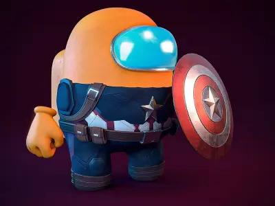 Among Us - Avengers Pack Low-poly 3D model