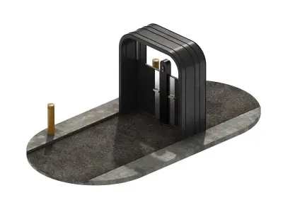 Security post 1 3D model