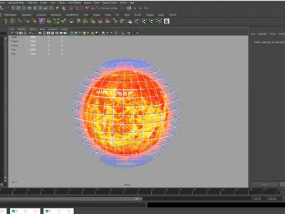 Alien Sun Hologram Low-poly 3D model