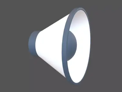 Sound Speaker Icon v1 001 Low-poly 3D model