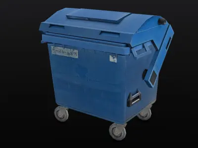 Garbage Container low poly Low-poly 3D model