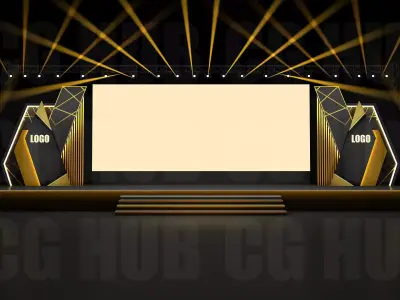 Event stage design 3D model