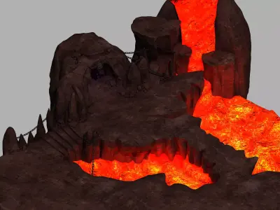 Hell - Stone Mountain - Magma 06 3D model