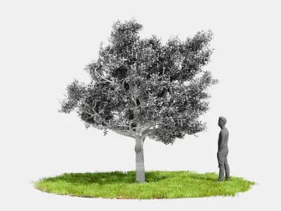 Model tree010 with looped wind animation 3D model