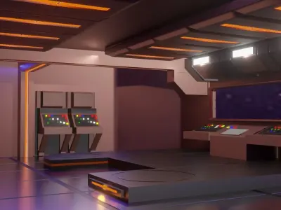 Sci Fi Lab Low-poly 3D model buy