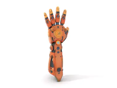 Steampunk Robotic Hand Model Pack Low-poly 3D model