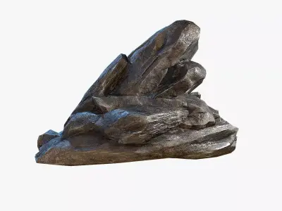 Sea Rock 1 PBR Low-poly 3D model