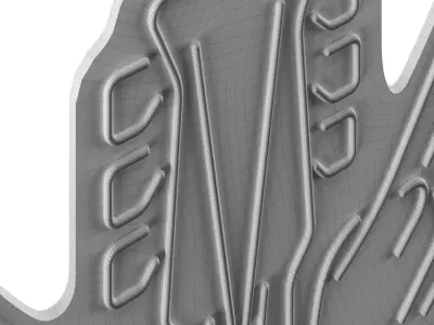 Guitar Rock Neon Sign 3D model