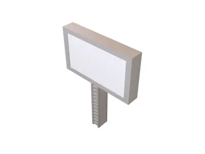 Voxel Advertising Banner v1 001 Low-poly 3D model
