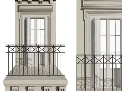 Paris Balcony 3D model