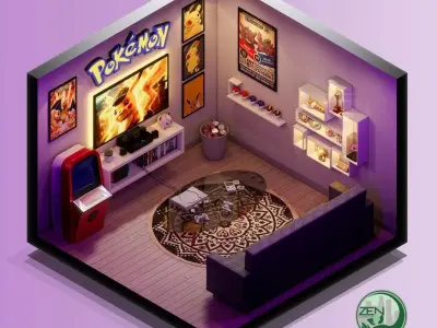 Pokemon Room 3D model