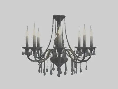 Eeriechandeliermode 1 Low-poly 3D model