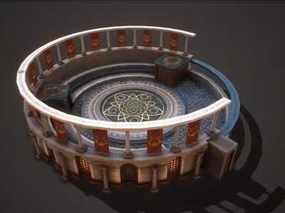 Roman Greek Theatre Low-poly 3D model