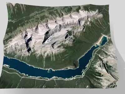 Old Goat Mountain Kananaskis County  Alberta  Canada  3D model