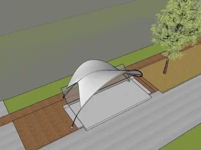 Road Side Shade 3D model