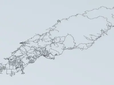 Trinidad and Tobago Road Network and Streets 3D model