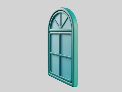 Cartoon Window 9a 3D model