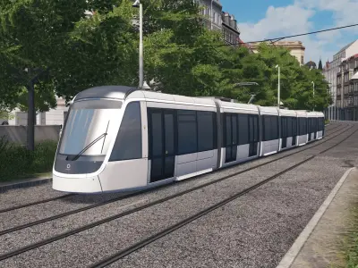 Alstom Citadis XO5 - Paris T9 Tram Low-poly 3D model