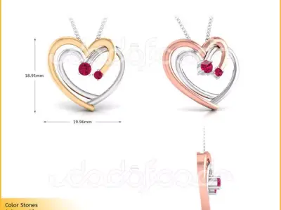 light weight yellow diamond pendent - DOC-P8217 3D print model