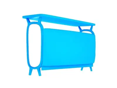 bus stop Low-poly 3D model