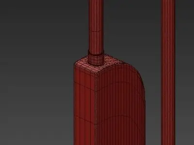 Nordic Collection floor lamp with balls hanging from it 3D model