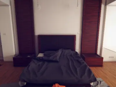 Modern Archviz Bedroom Low-poly 3D model