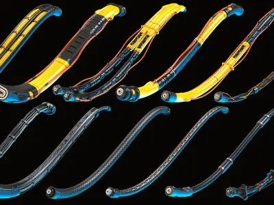 Cables and Wires set 3D model