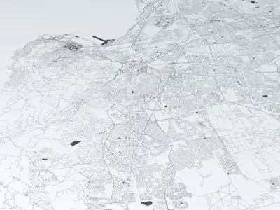 Cape Town Road Network and Streets 3D model