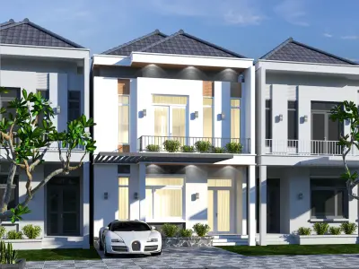 House Facades 3D model