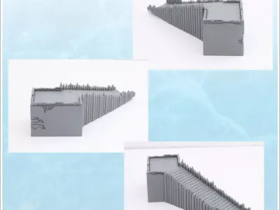 Fortification for western guns Fort Alamo - Cowboy USA America A 3D print model