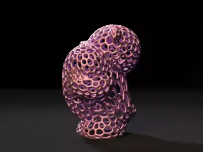 Teddy bear with a heart 3D print model