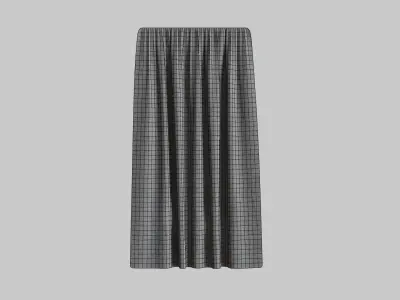 Curtain with Classic Window 3D model