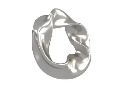 Abstract Ring Shape V1 001 Low-poly 3D model