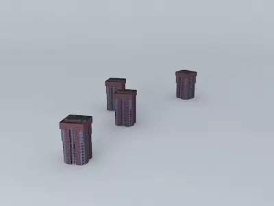 Luksio street highrisers Free 3D model