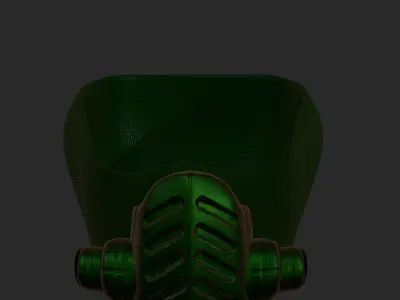 Gas mask helmet 3d model scifi Low-poly  Low-poly 3D model