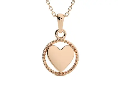 Heart Love Valentine Light wt Plain Gold Ring Earrings Pendant 3D Model Pack