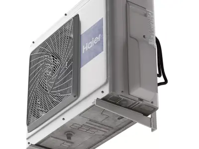 Haier air conditioner outdoor unit Low-poly 3D model